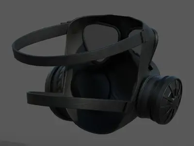 gas mask scifi protection futuristic Low-poly 3D model