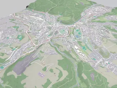 Cityscape Banska Bystrica Slovakia 3D model