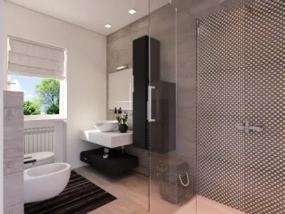 Italian Bathroom - Vray ready - ALL furniture included 3D model