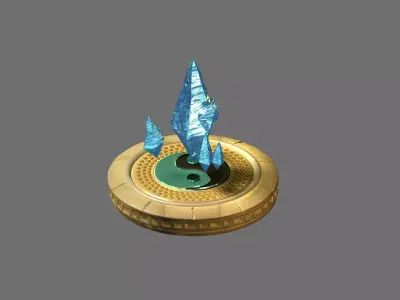 Magic Bagua Crystal Stand Low-poly 3D model