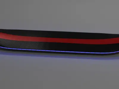 Hoverboard skateboard with lights Low-poly 3D model
