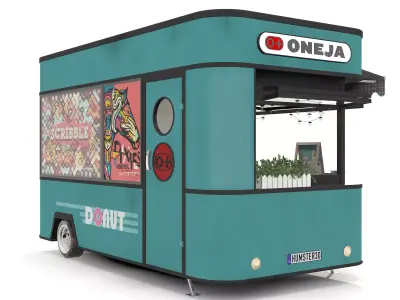 Food Stall Kiosk 3D model