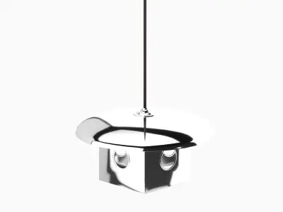 hangin light retro chandelier game ready cinema 4d model Low-poly 3D model