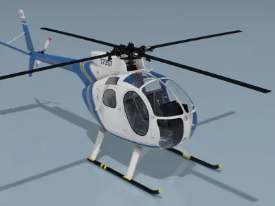  Police Surveillance Helicopter Hughes OH-6 