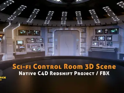 Sci-fi Control Room 3D model