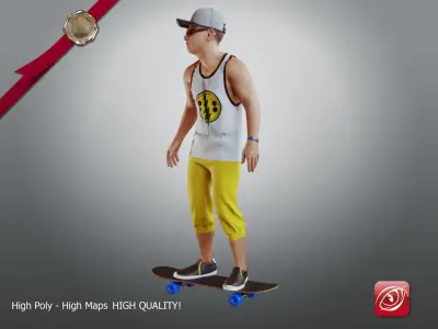 Skater Male A CC 21 30 002 3D model
