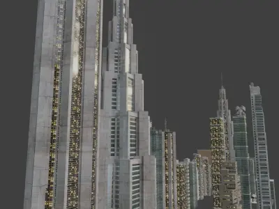 blender city buidings package Low-poly 3D model