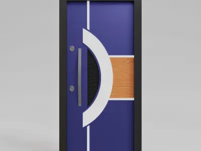 6 Modern Entrance Doors Collection 3D Model Pack