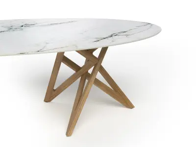 Ennea Oval Dining Table 3D model