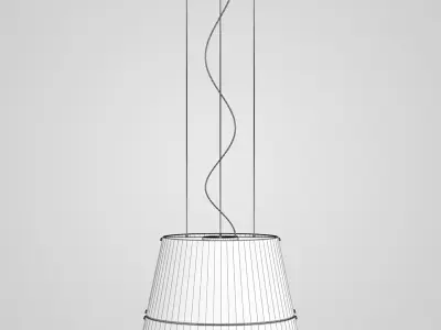 White Hanging Lamp 28 3D model