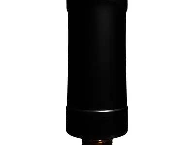 Industrial Threaded Metal Component Low-poly 3D model