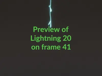 Animated Lightning v20 Low-poly 3D model