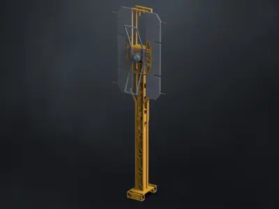 11 Hard Surface SUBD Scifi Radio Antennas 3D model