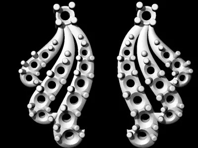 Tops earrings  3D print model