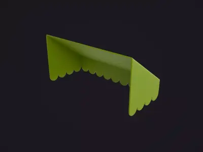 Green Shop Awning 3D model