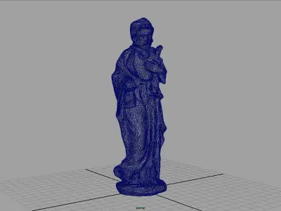 Saint Joseph Low-poly 3D model