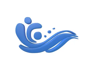 Wave Symbol v2 001 Low-poly 3D model