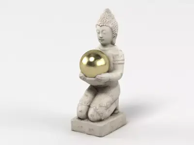 Buddha Statue Figurine 003 3D model