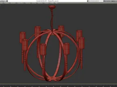 Hinkley Lighting Margeaux Chandelier low poly 3d model Low-poly 3D model