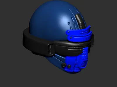 helmet high poly sculpt 3d printable ver 7 3D model 3D model 151