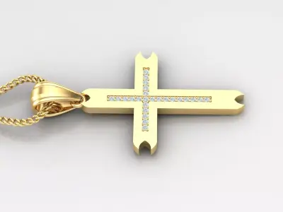 Cross Light Gold 4CP005 3DM STL 3D print model