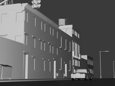 Tekstur 3D Model Lanskap Low-poly 3D model