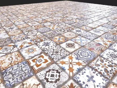Mixed Color Tiles - Texture Texture