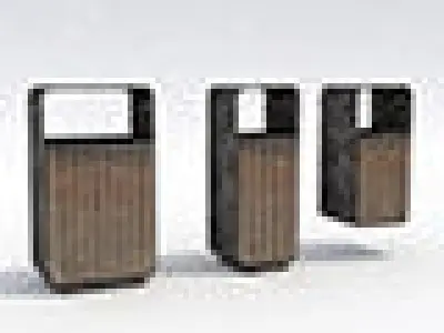Street trash can - 4 3D model
