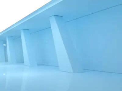 Sci Fi Tunnel 3D model 20