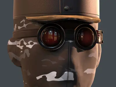 helmet 3d model scifi Low-poly  Low-poly 3D model