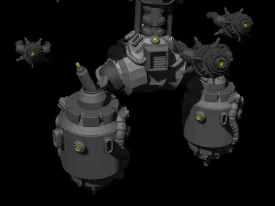 Sci-fi robot-doctor 3D model