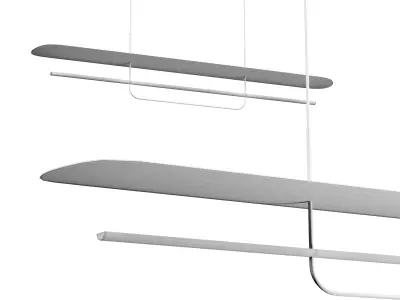 Reflector Linear LED Anodized Aluminum Pendant Light Low-poly 3D model