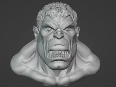Hulk Bust 3D print model