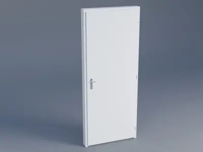 White Door Low-poly 3D model purchase