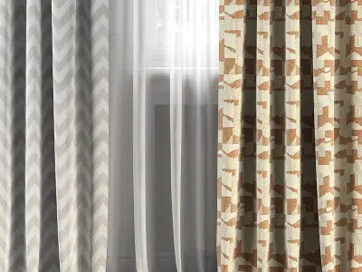 Curtain Set 117 3D model