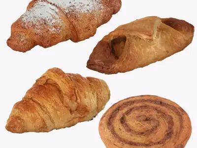 Pastry Collection cinnamon roll 3D model