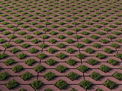 Eco parking tile 1 3D model