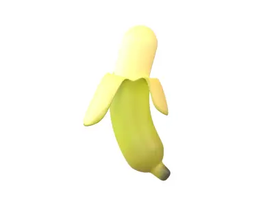Banana v1 002 Low-poly 3D model