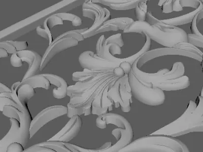 Decor for furniture carved baguette 3D model purchase
