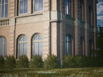 Building Facade 21 Assets Low-poly 3D model