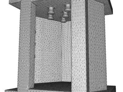 Wooden Elevator Toy Low-poly 3D model