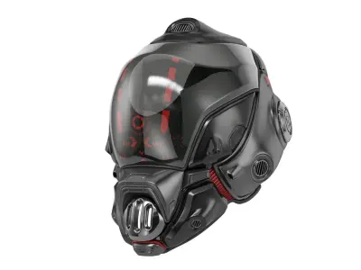 Sci-Fi Helmet 3D model