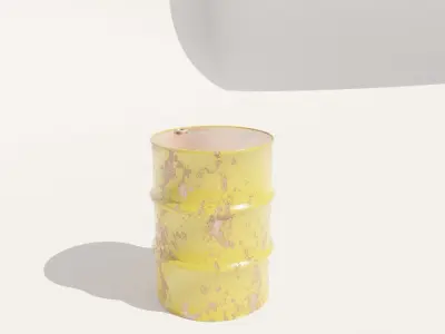 Metal Barrel MK1- Low Poly Asset  Low-poly 3D model