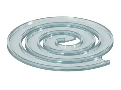 Transparent Spiral Racetrack 3D model