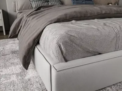 Modern Minimal Master Bedroom 3D model