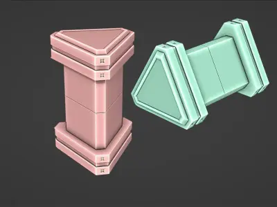 HardSurface - Sci-Fi Signal Tower  3D model