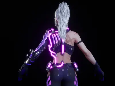 SCI FI NINJA GIRL 3D model