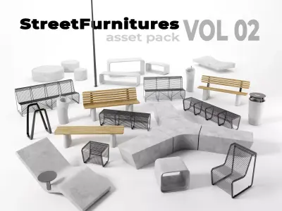 Street Furniture Asset Pack -02- 3D model