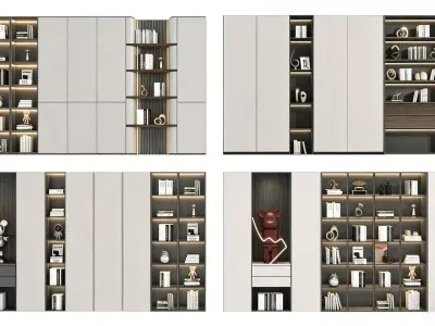 modern bookcase 3D model