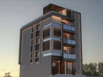 Exterior 2sided beauty 3D model